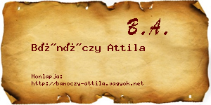 Bánóczy Attila névjegykártya